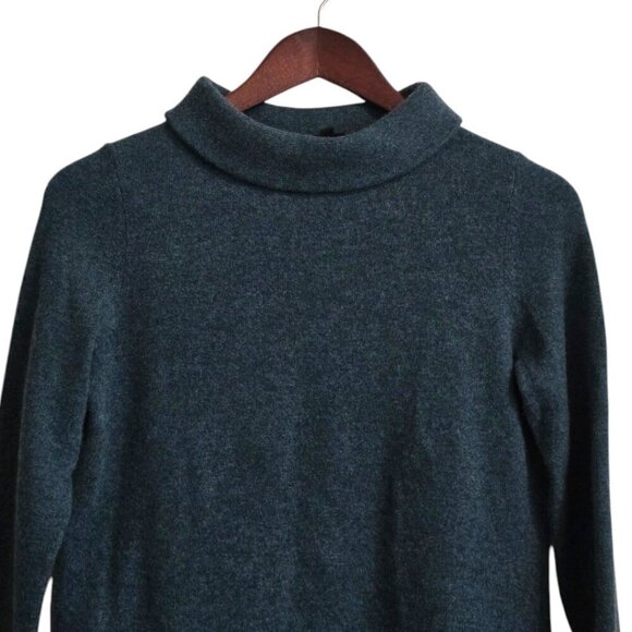 Talbots Green Rolled Turtleneck Pure Cashmere Sweater Sz XS - Picture 3 of 8